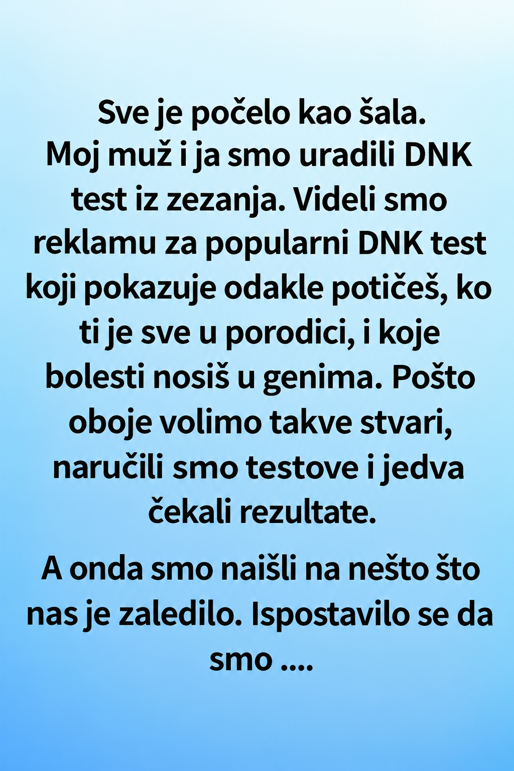 URADILI SU DNK TEST IZ ZEZANJA – REZULTAT JE OTKRIO PORODIČNU TAJNU ČUVANU VIŠE OD 60 GODINA