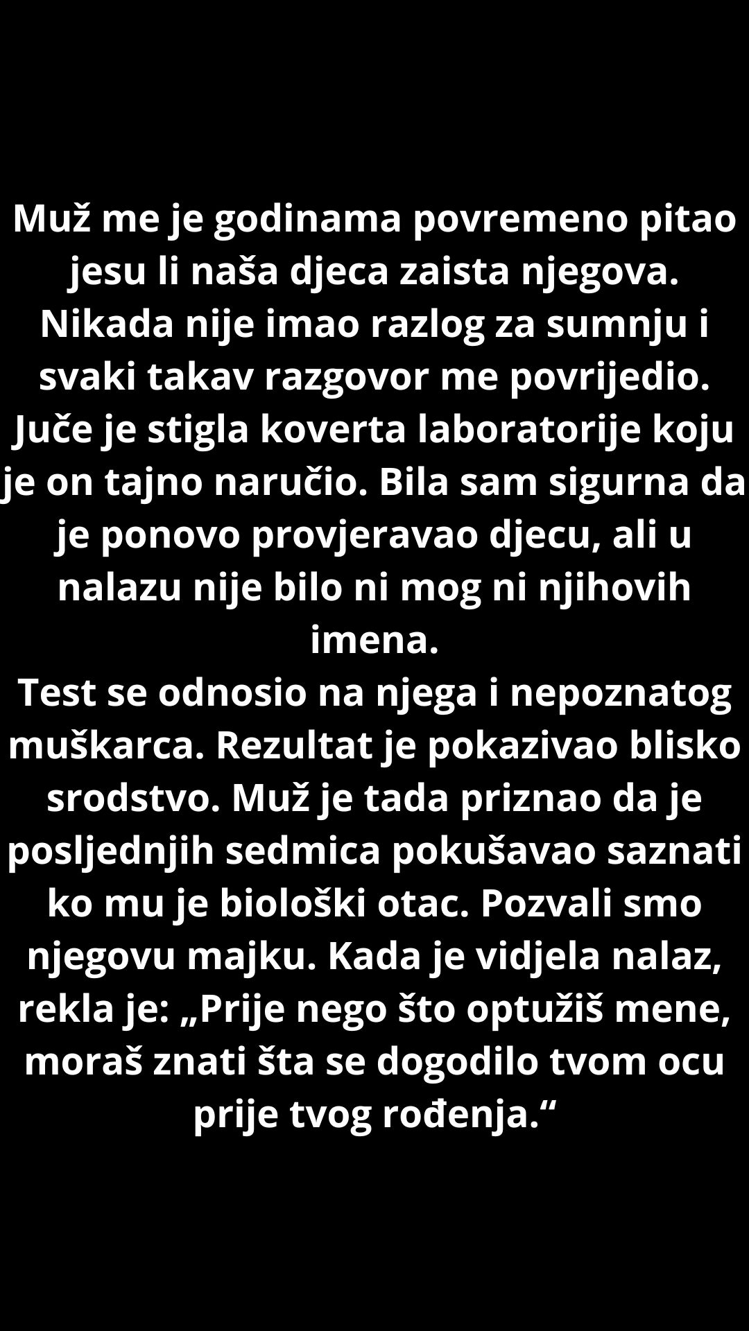 MUŽ ME JE GODINAMA OPTUŽIVAO DA SAM GA PREVARILA – JUČE JE STIGAO NALAZ KOJI JE ON TAJNO NARUČIO, ALI U NJEMU UOPŠTE NIJE BILO MOG IMENA